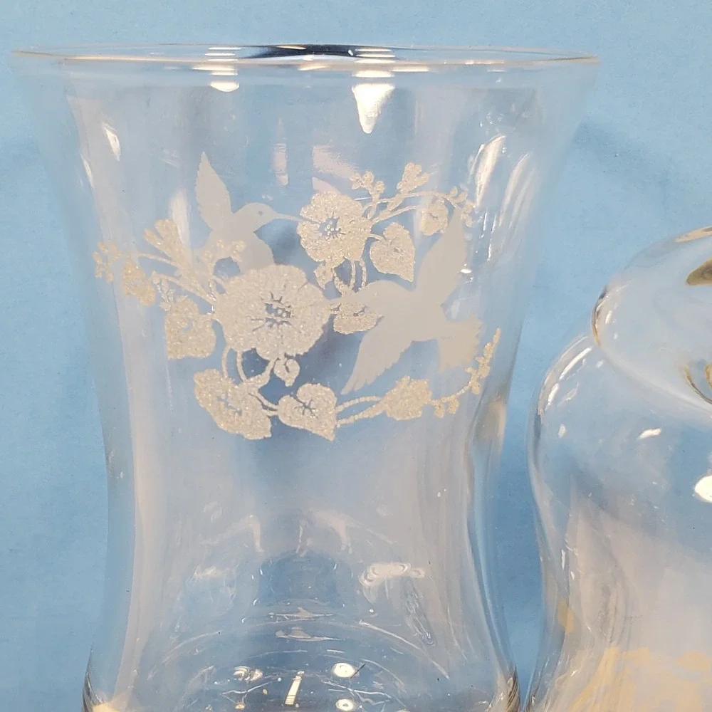 Votive Cups Hummingbird Filigree Glass Peg Candle Home Interiors Vintage QTY 3
